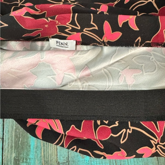 Pennington's Floral Satin Maxi Slip Skirt Size 24 - Picture 13 of 14